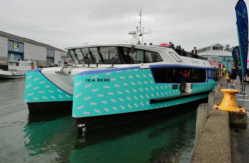 Southern hemisphere’s first electric ferry launched in Wellington