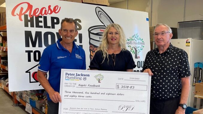 COM - Peter Jackson donation to foodbank